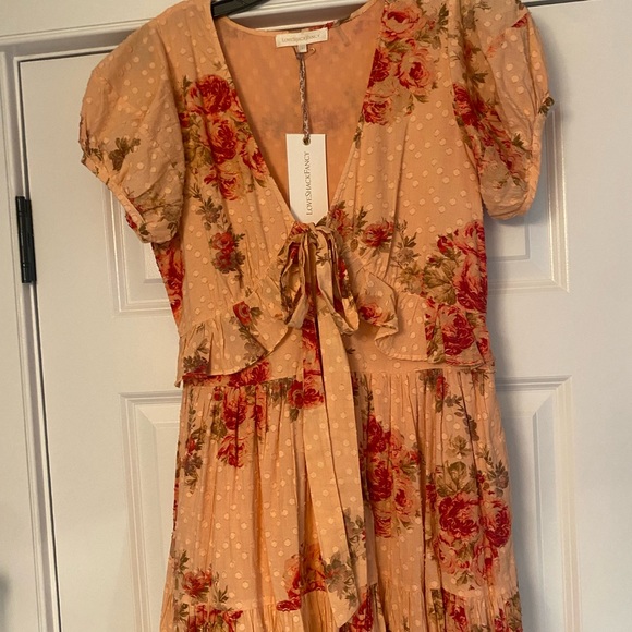NWT LoveShackFancy Carlton Dress Pink Lemonade size 4 - Picture 6 of 8